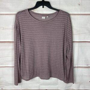 14th & Union Sweater Womens XL Purple Boat‎ Neck Pullover Lightweight Knit Solid
